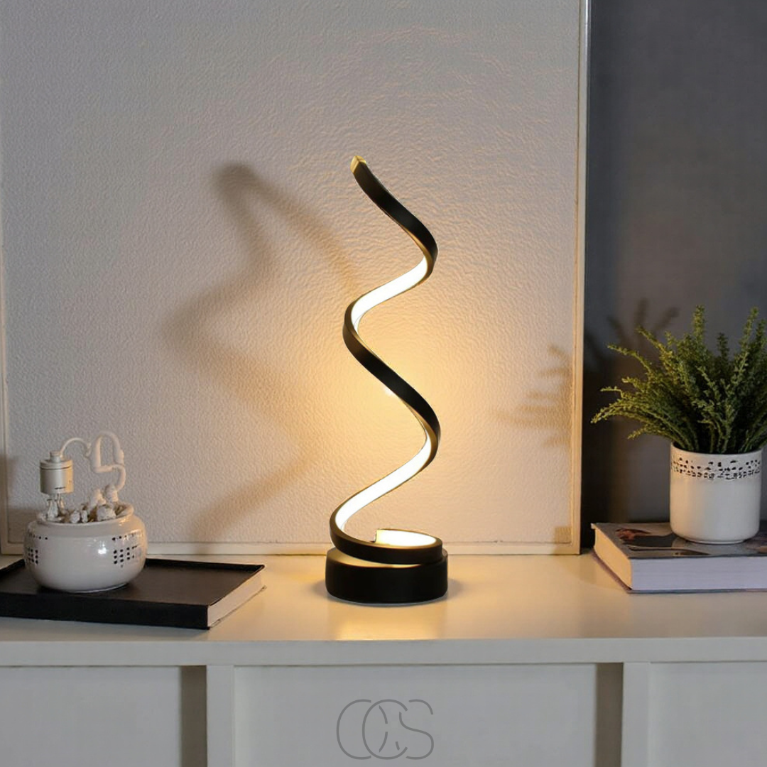 Anakre - Spiral Lamp – modern design with 3 light colors & energy-efficient LED