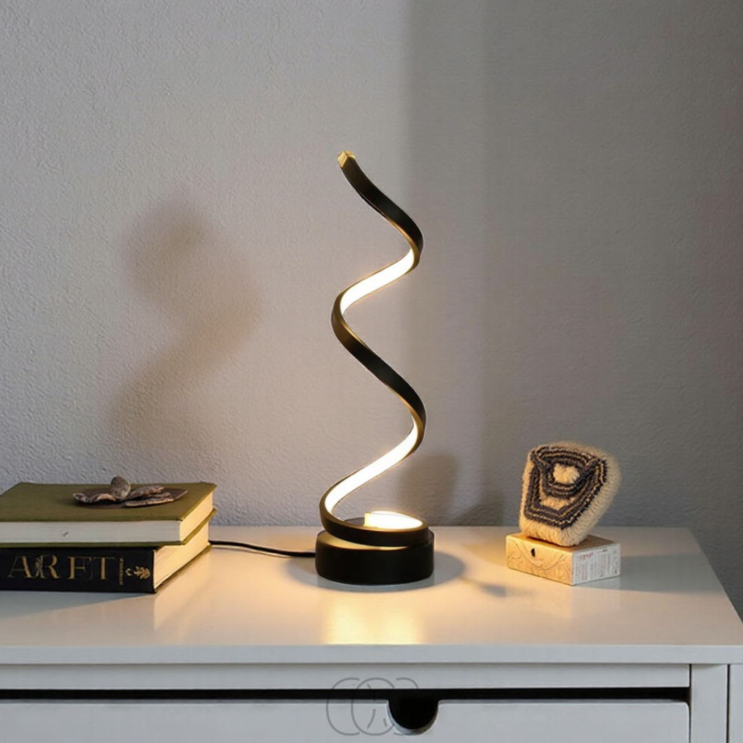Anakre - Spiral Lamp – modern design with 3 light colors & energy-efficient LED
