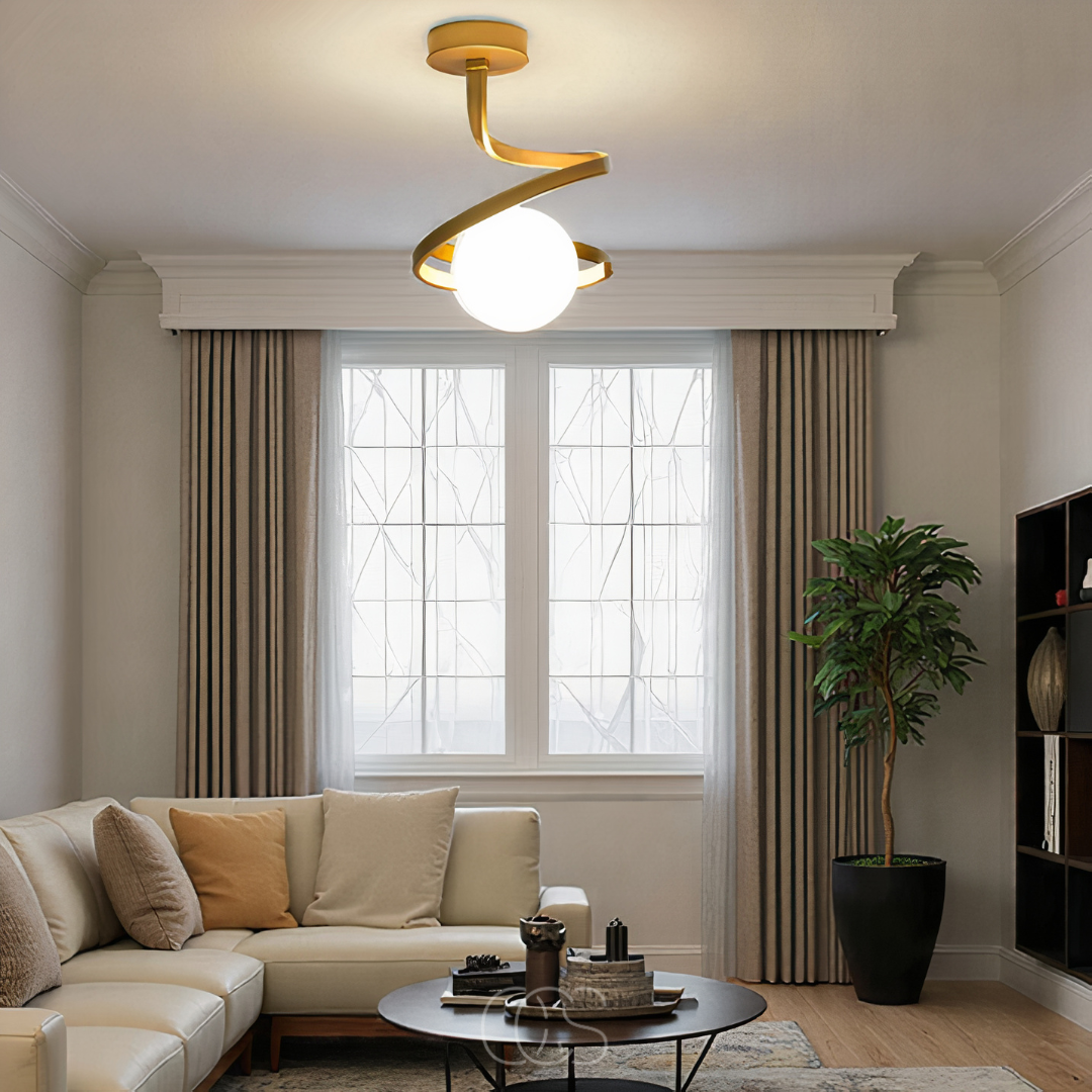 Anakre - Spiral with Ball Ceiling Lamp – luxury in a playful design