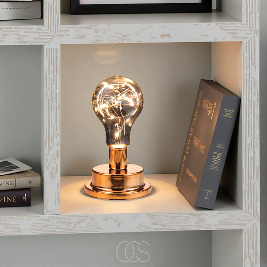 Anakre - Table Lamp with Light Bulb - Vintage Industrial Design