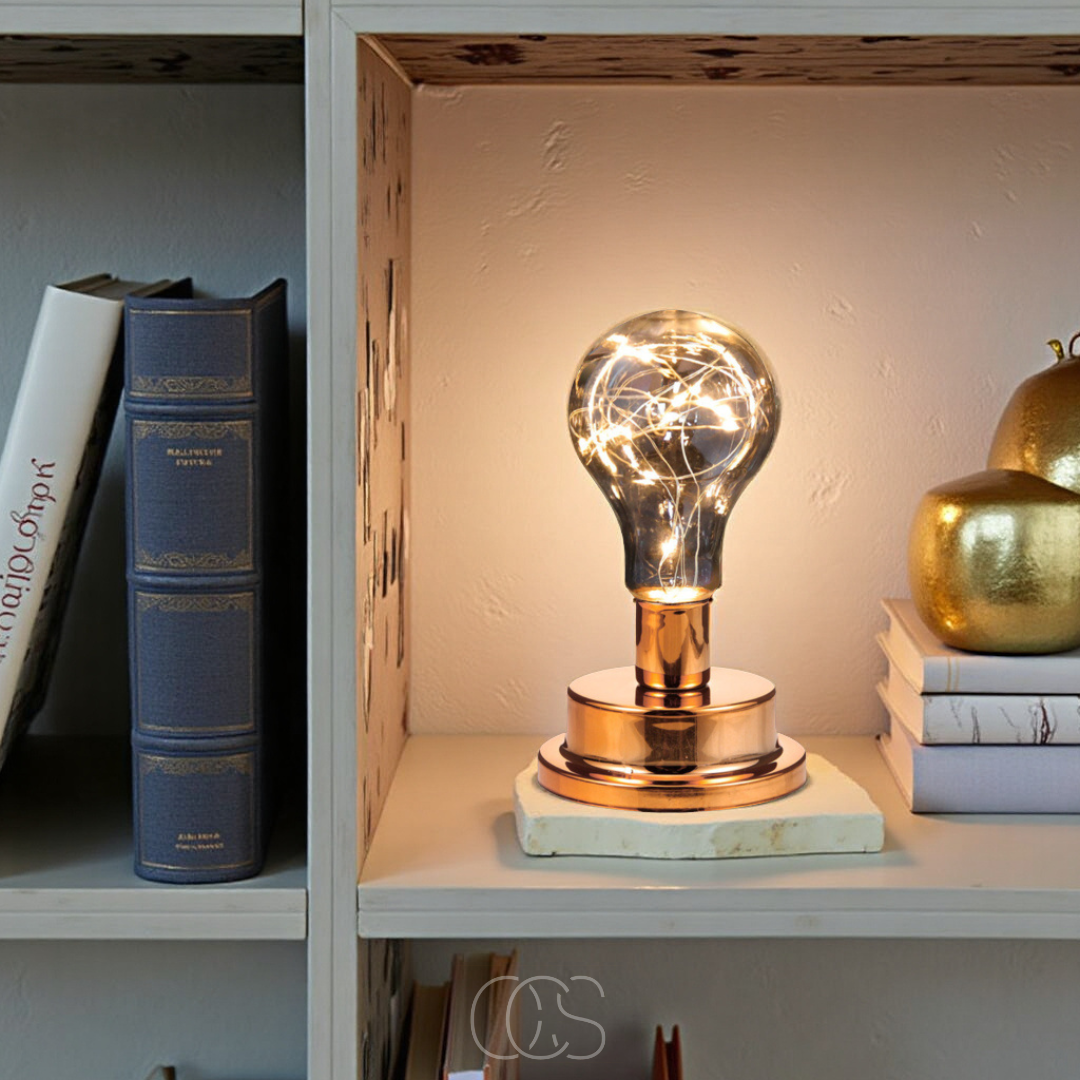 Anakre - Table Lamp with Light Bulb - Vintage Industrial Design