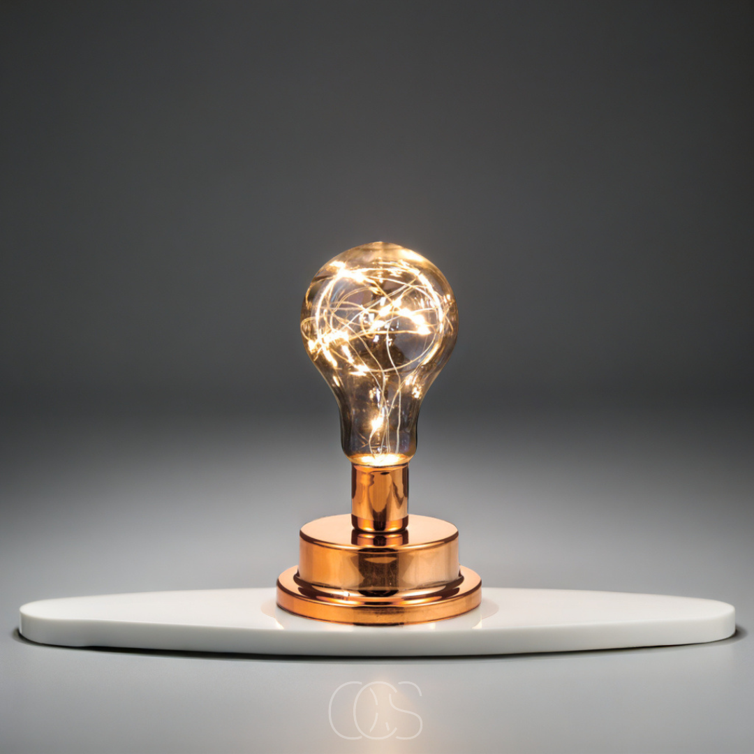 Anakre - Table Lamp with Light Bulb - Vintage Industrial Design