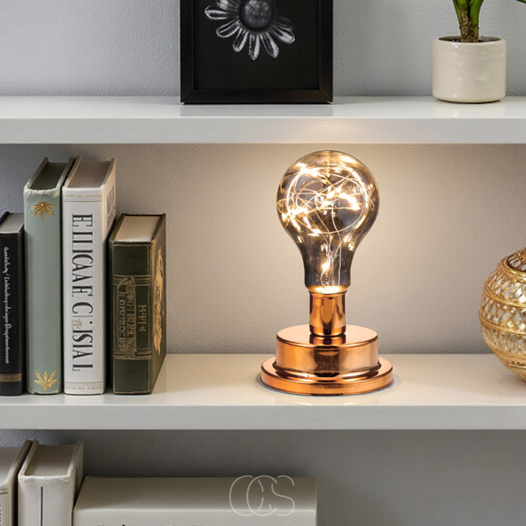 Anakre - Table Lamp with Light Bulb - Vintage Industrial Design