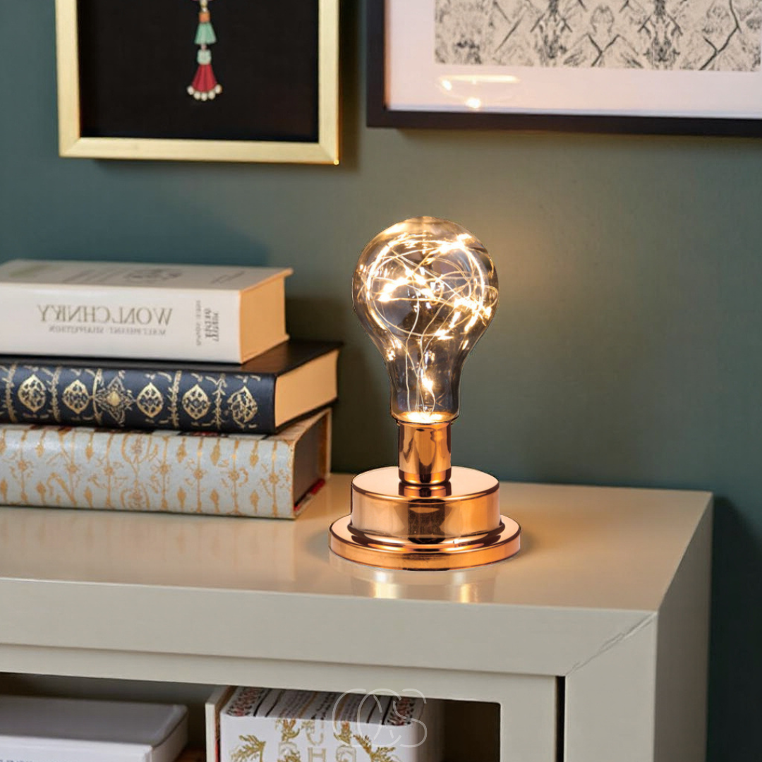 Anakre - Table Lamp with Light Bulb - Vintage Industrial Design