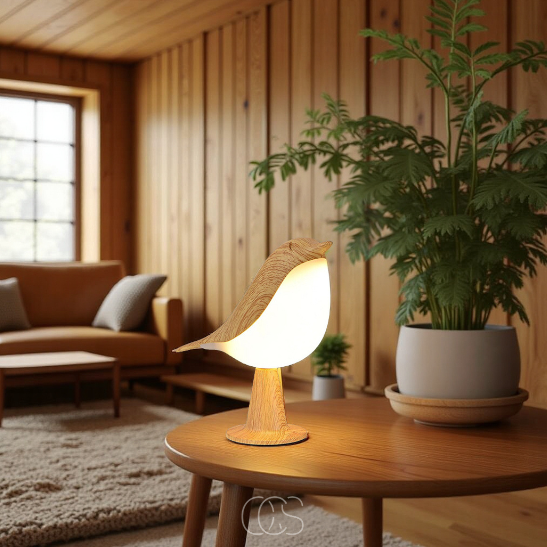 Anakre - Wooden Bird Lamp - Wireless Table Lamp with Warm Light