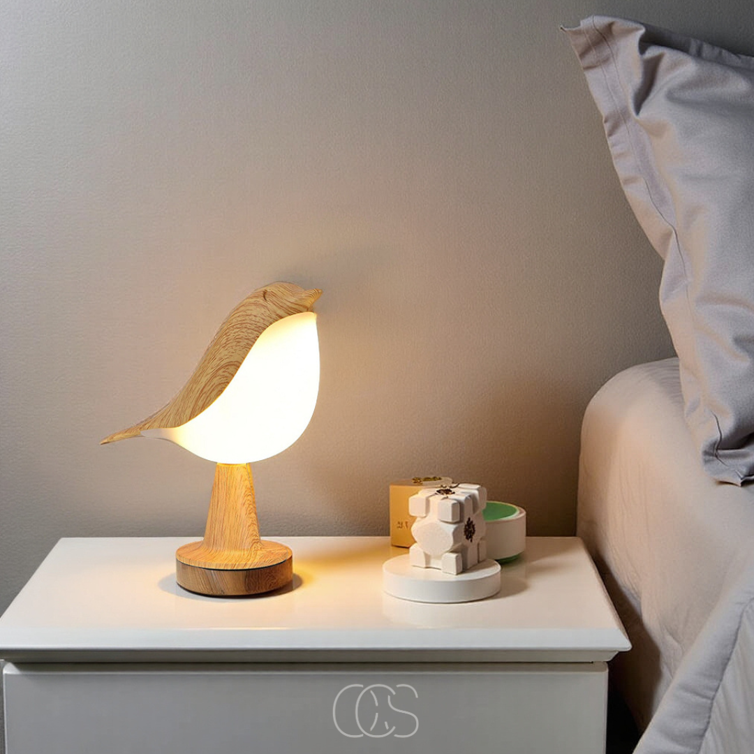 Anakre - Wooden Bird Lamp - Wireless Table Lamp with Warm Light