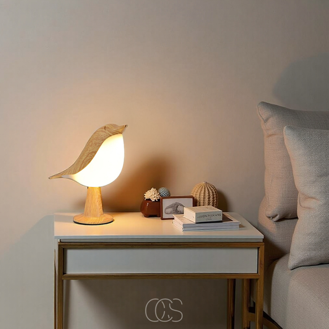 Anakre - Wooden Bird Lamp - Wireless Table Lamp with Warm Light