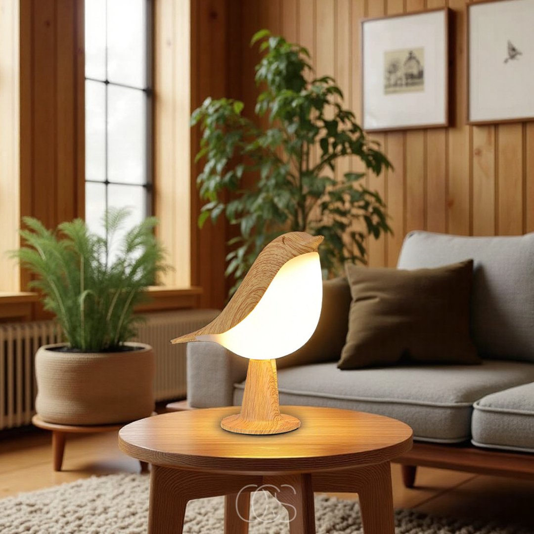 Anakre - Wooden Bird Lamp - Wireless Table Lamp with Warm Light