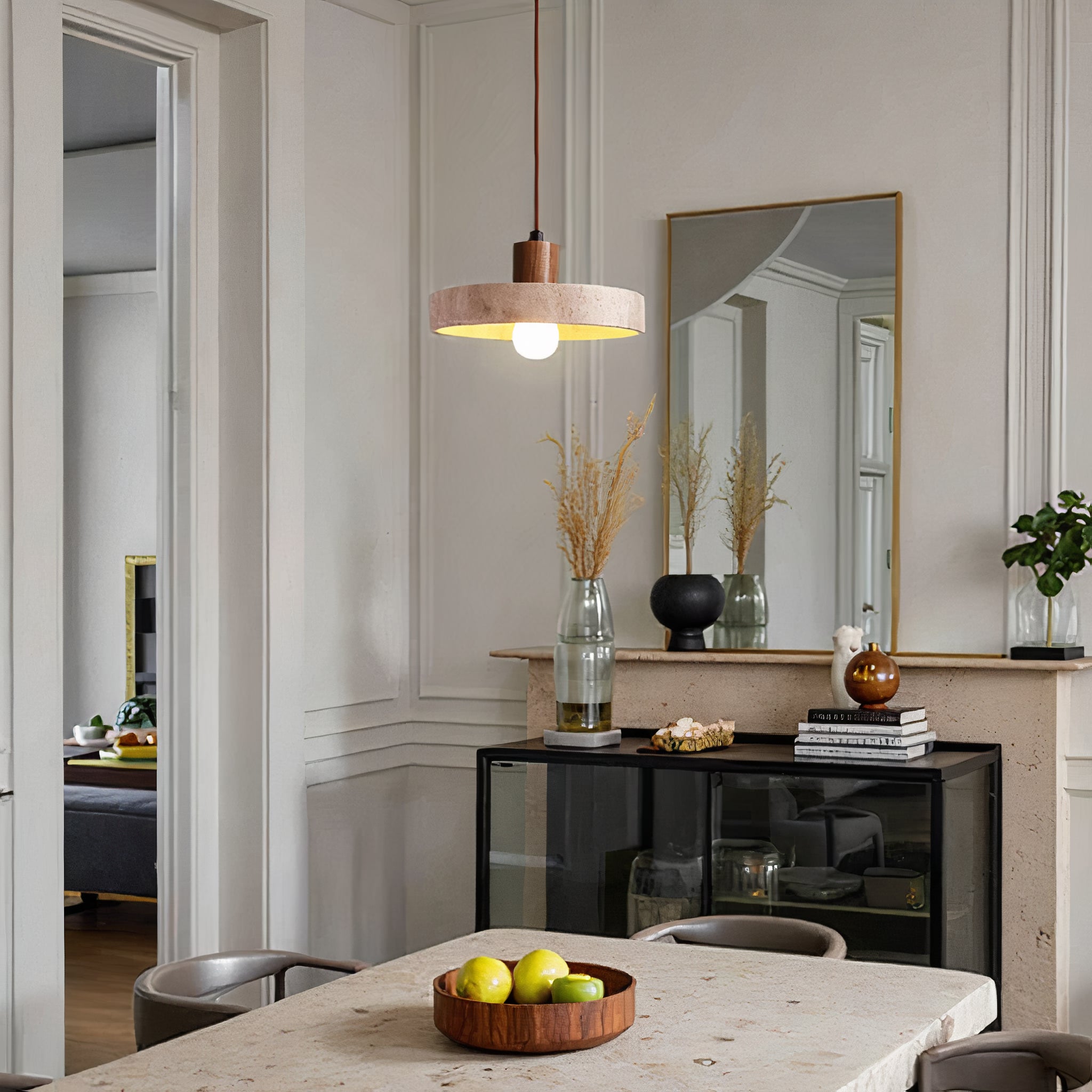 Anakre - pendant lamp in natural stone - Unique & Adjustable