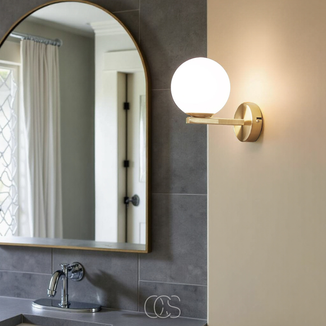 Anakre - wall lamp with white globe