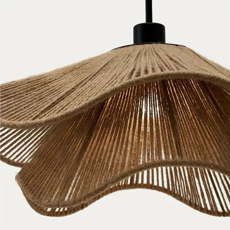 Lumira Jute Pendant Lamp With Natural Boho Texture Finish