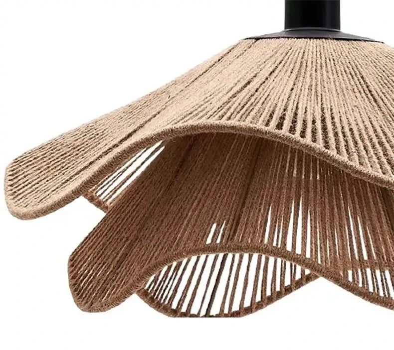 Lumira Jute Pendant Lamp With Natural Boho Texture Finish