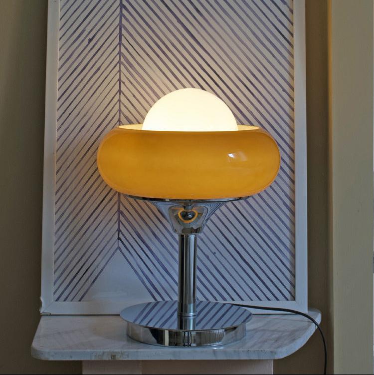 Aurea Egg Tart Table and Floor Lamp with Dimmable LED