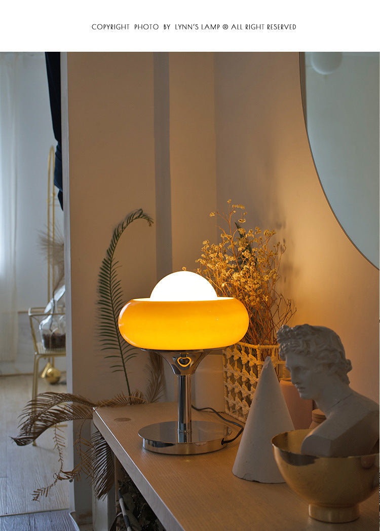 Aurea Egg Tart Table and Floor Lamp with Dimmable LED