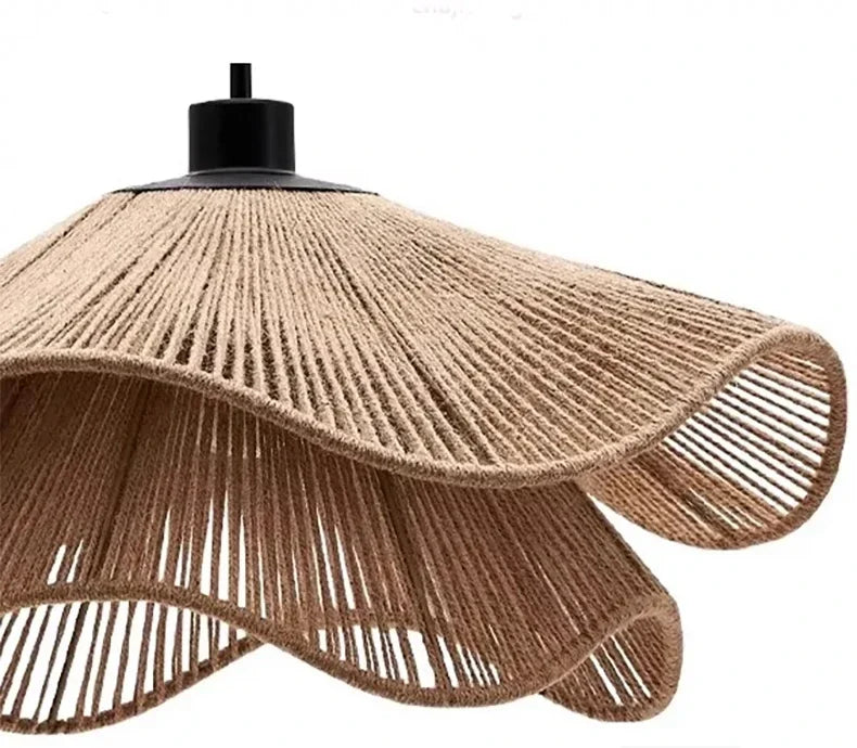 Lumira Jute Pendant Lamp With Natural Boho Texture Finish