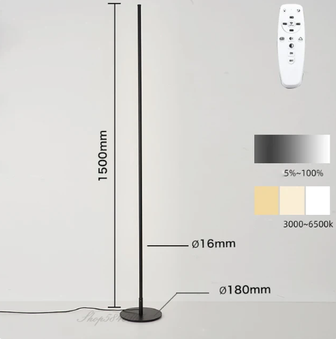 LunaFlux | Slim Modern Floor Lamp for Minimalist Spaces