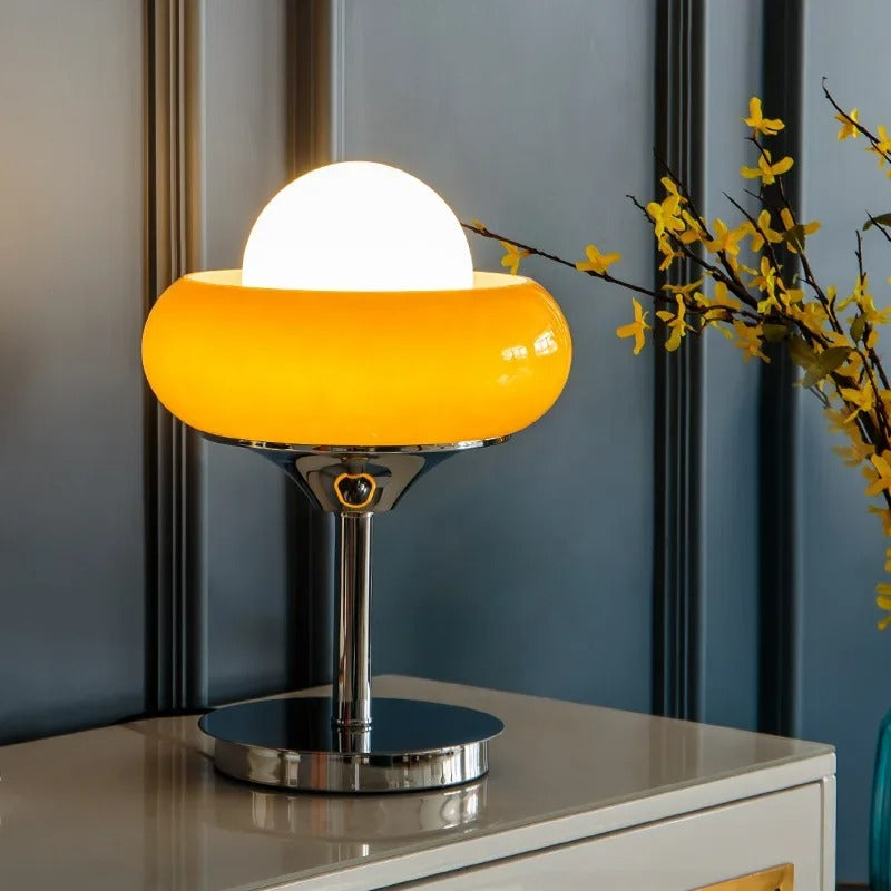 Aurea Egg Tart Table and Floor Lamp with Dimmable LED