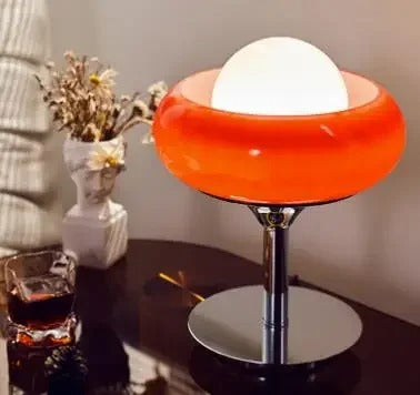 Aurea Egg Tart Table and Floor Lamp with Dimmable LED