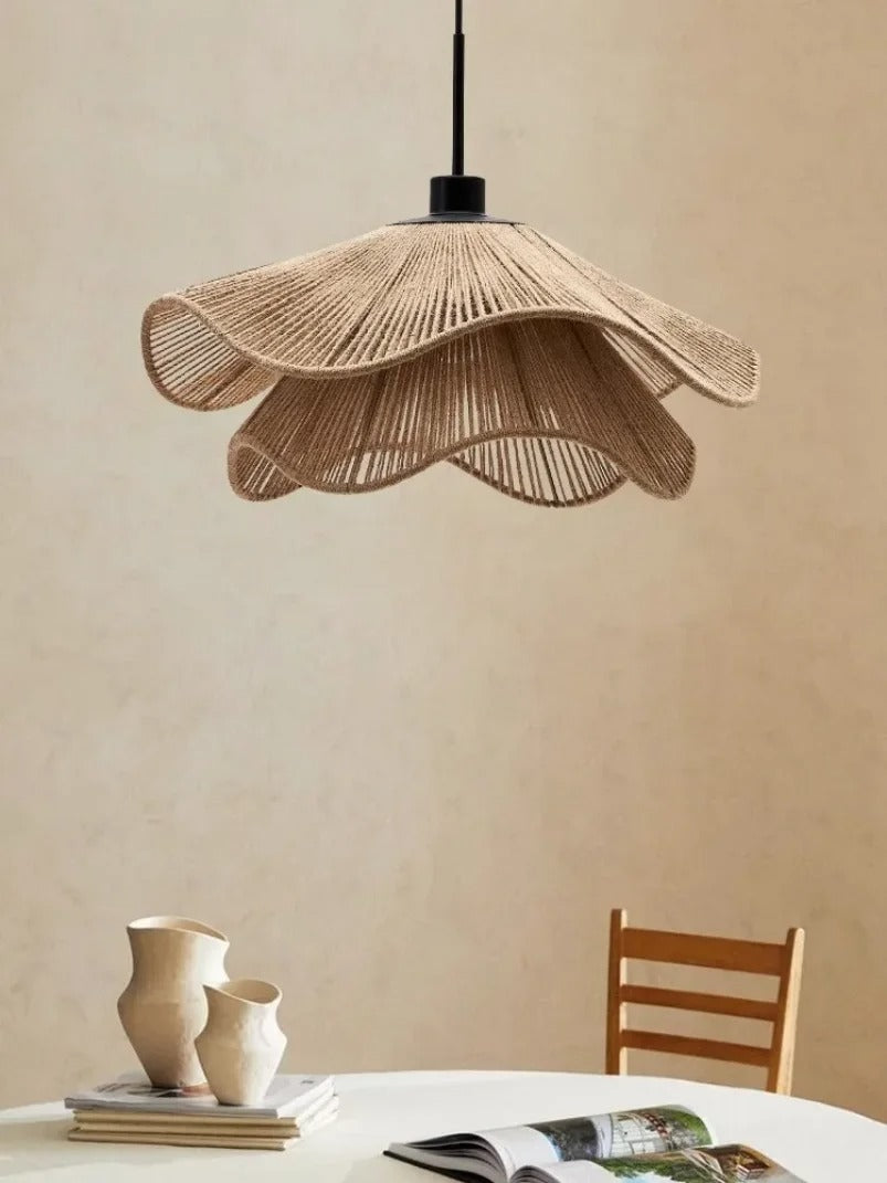 Lumira Jute Pendant Lamp With Natural Boho Texture Finish