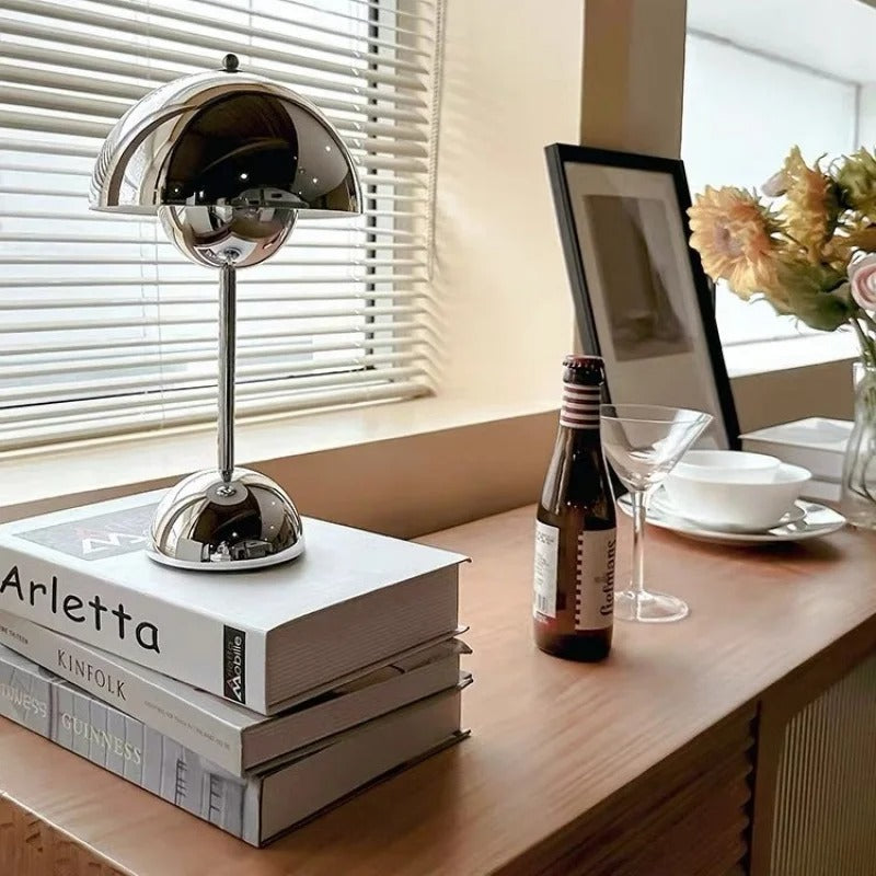 NovaLume Chrome Table Lamp Energy Efficient Ambient Glow