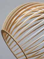 Nordic Wood Cage Pendant Light with Adjustable Cord