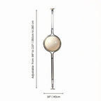 LumenCrest Floor-to-Ceiling Lamp with Beige Half-Globes