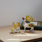 Anakre - Abstract Deer Sculpture - Decorative Table Sculpture in Resin