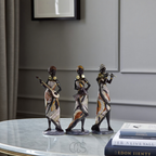 Anakre - African Musicians Statue Set - Decorative Sculptures