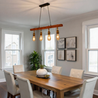 Anakre - Ceiling lamp 4 lights - multi-light ceiling lamp wood & metal