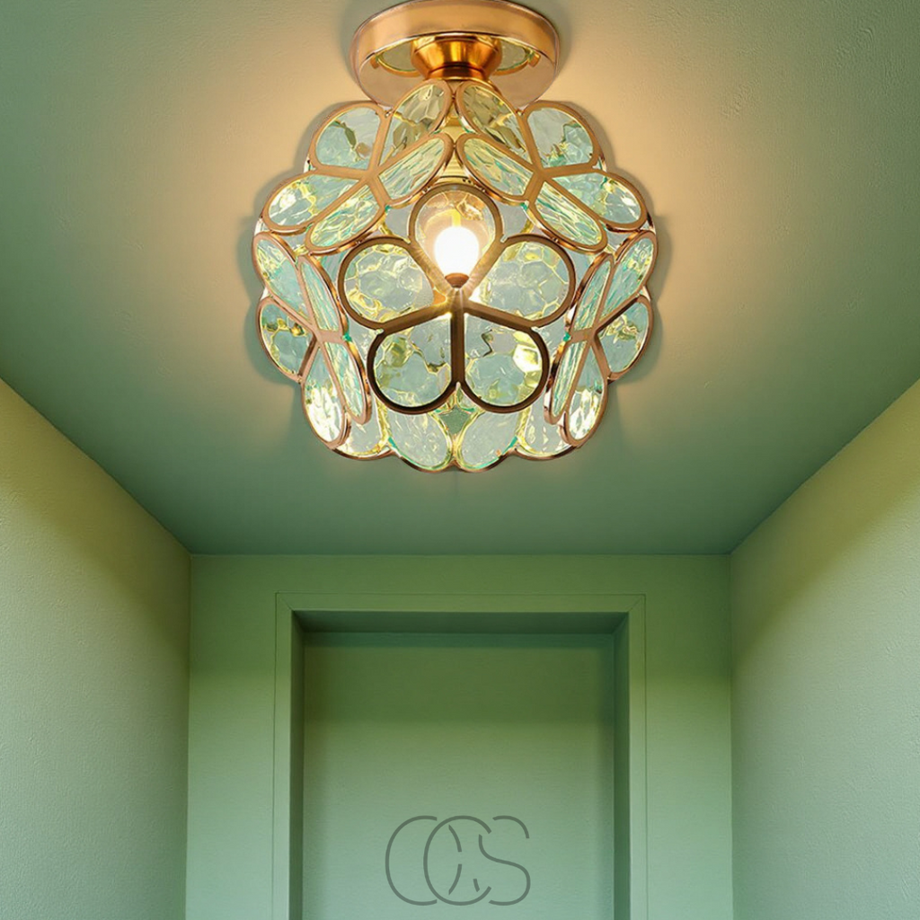 Anakre - Design flower ceiling lamp - Iron & Glass