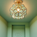 Anakre - Design flower ceiling lamp - Iron & Glass