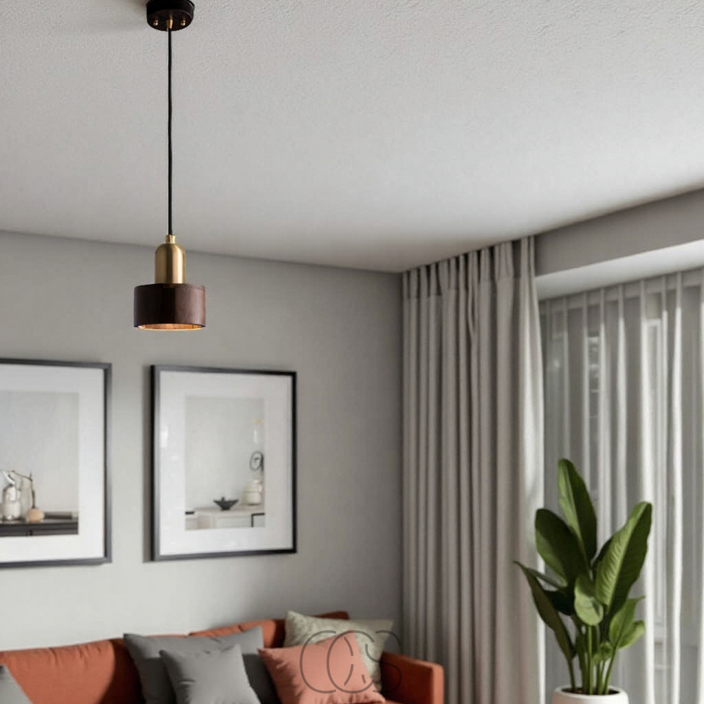 Anakre - Design pendant lamp with gold accent