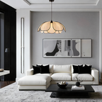 Anakre - Flower-shaped Rattan Pendant Lamp with Black Accents