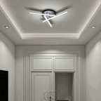 Anakre - Lampe de Plafond LED Triangulaire - Lampe au Design en Nickel Satiné