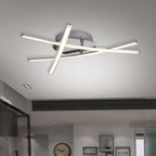 Anakre - Lampe de Plafond LED Triangulaire - Lampe au Design en Nickel Satiné