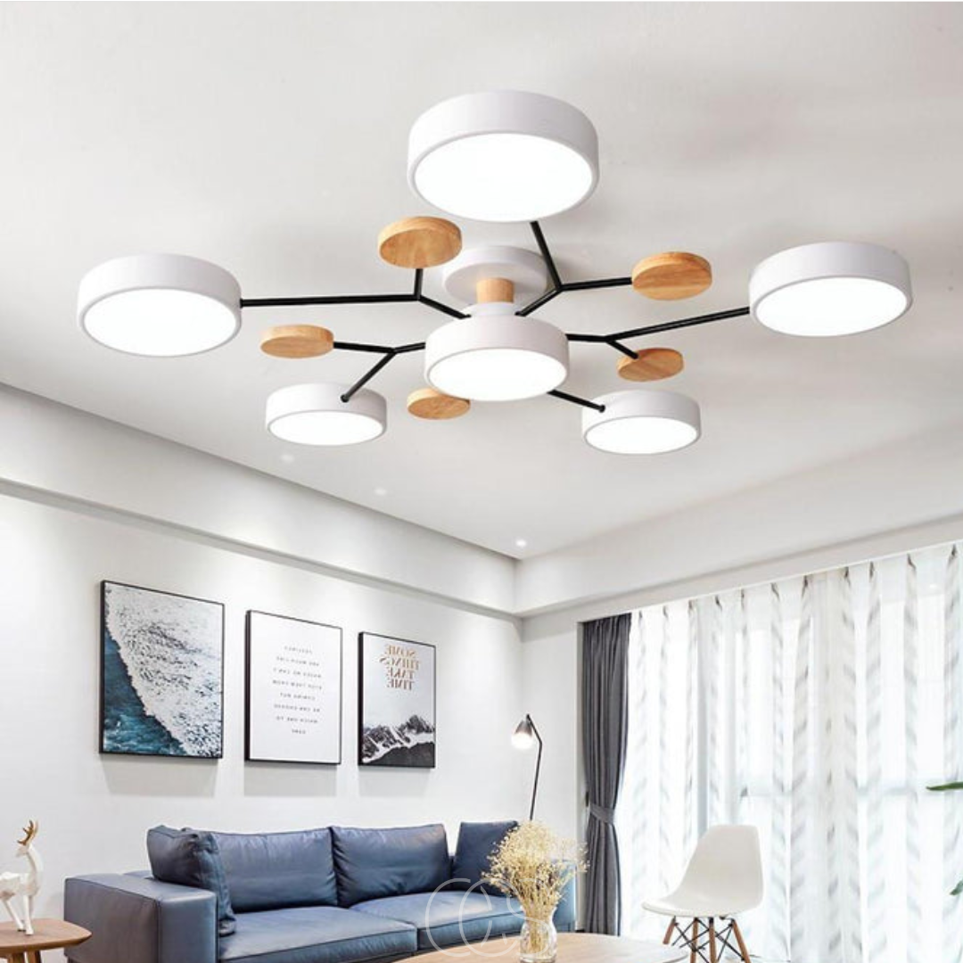 Anakre - Metalowa lampa sufitowa LED Macaron - ściemnialna, 3-kolorowa
