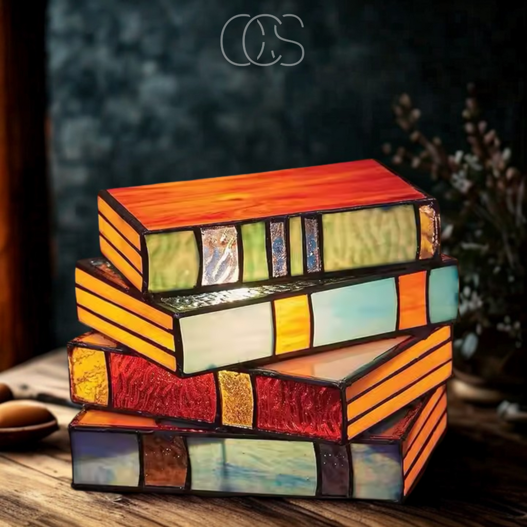 Anakre - Mosaic Book Lamp - Wireless Tiffany Table Lamp
