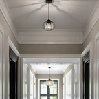 Anakre - Nordic Pendant Lamp with Spherical Glass - Black Design