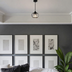 Anakre - Nordic Pendant Lamp with Spherical Glass - Black Design
