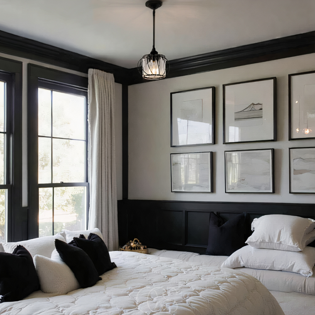 Anakre - Nordic Pendant Lamp with Spherical Glass - Black Design