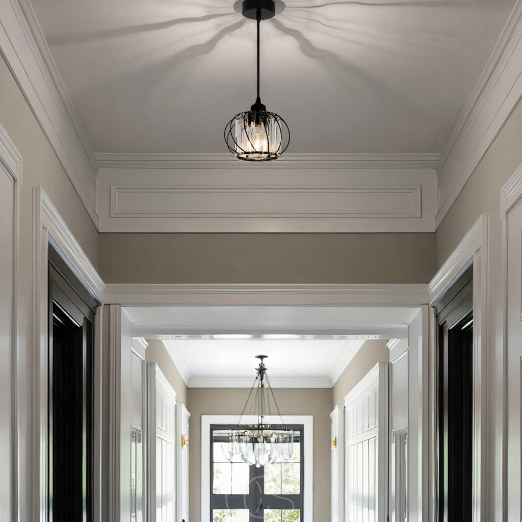 Anakre - Nordic Pendant Lamp with Spherical Glass - Black Design