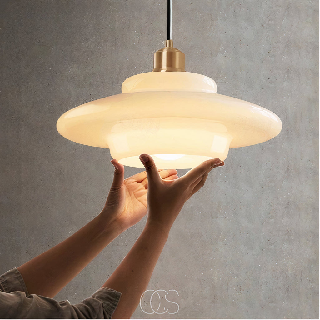Anakre - Perle pendant lamp - Brass & Glass