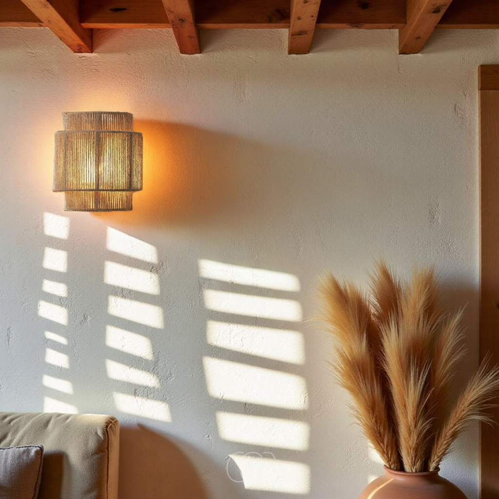 Anakre - Rattan Boho Wall Lamp