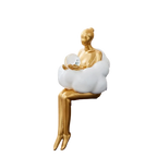 Anakre - Reading Woman on Cloud Sculpture - Resin Art Object