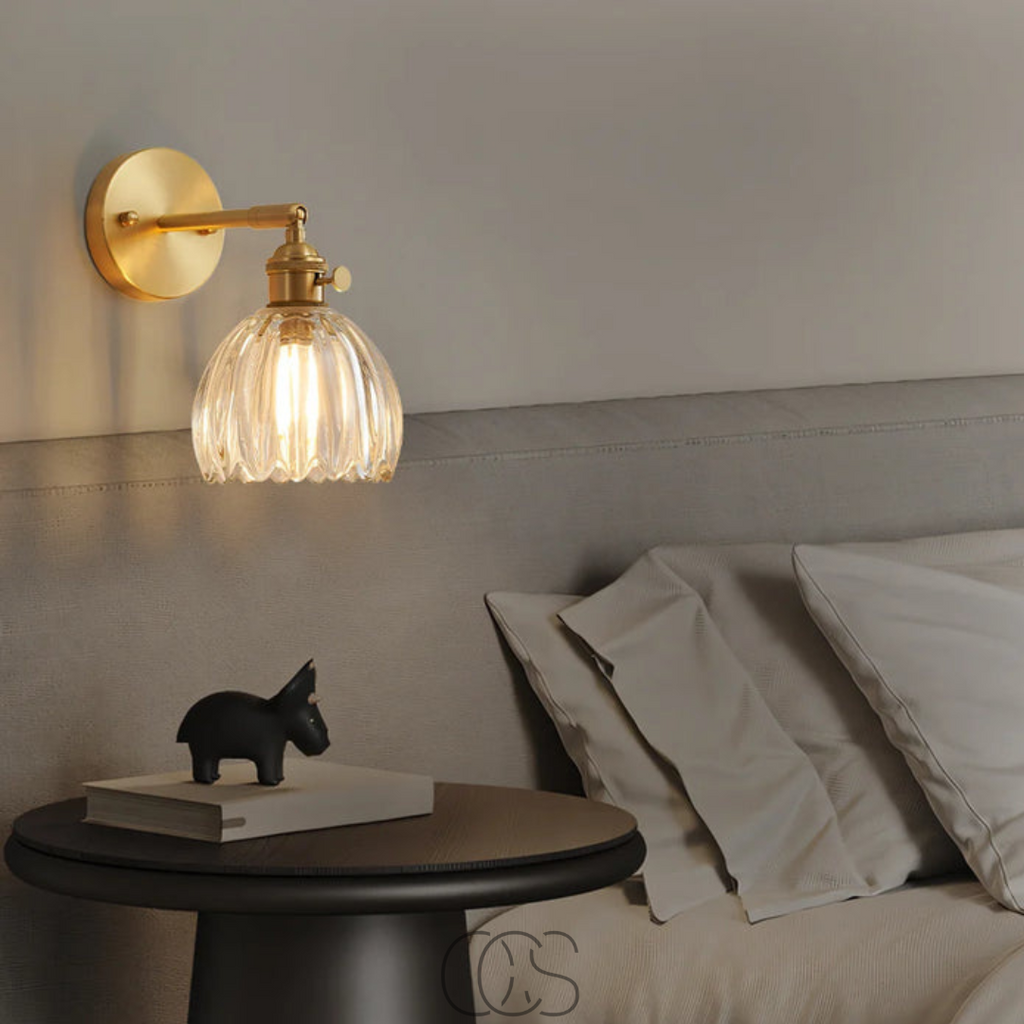 Anakre - Retro Wall Lamp with Glass Tulip Shade
