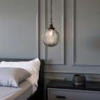 Anakre - Round Pendant Lamp Glass - Smoke Color