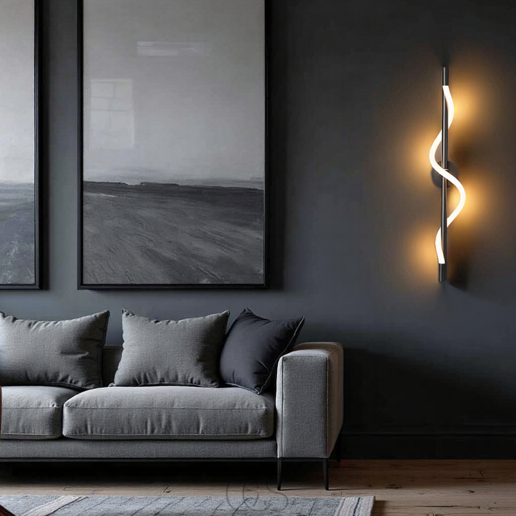Anakre - Slim LED wall lamp - Black aluminum