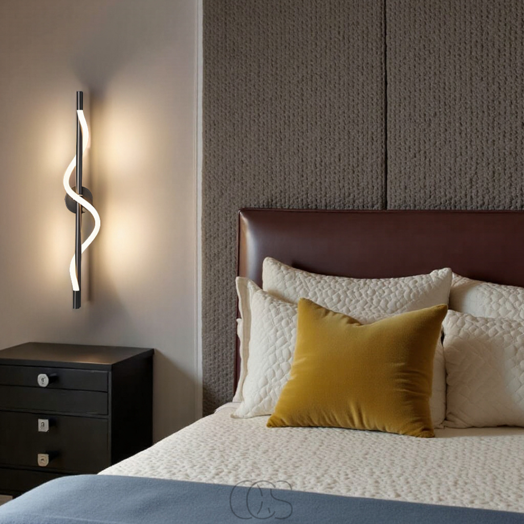 Anakre - Slim LED wall lamp - Black aluminum