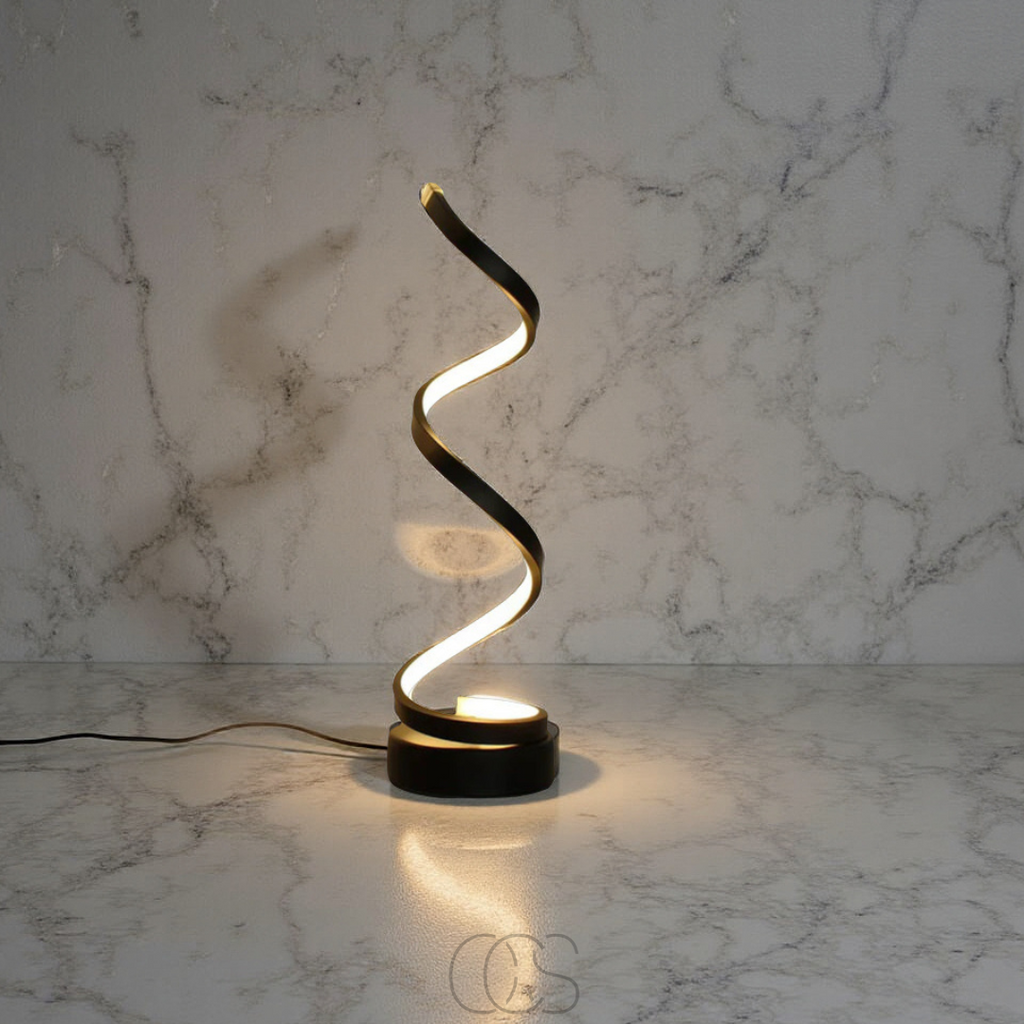 Anakre - Spiral Lamp – modern design with 3 light colors & energy-efficient LED