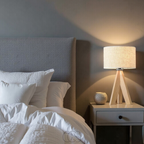 Anakre - Table Lamp - Natural Wood and Fabric Shade